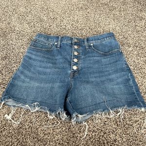 Madewell high rise denim shorts